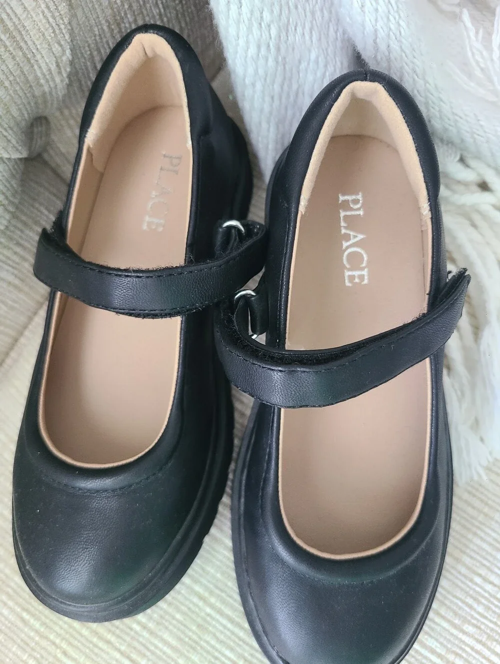 NEW Classic Black Mary Jane Kids Shoes - Comfortable School Uniform Flats - 12